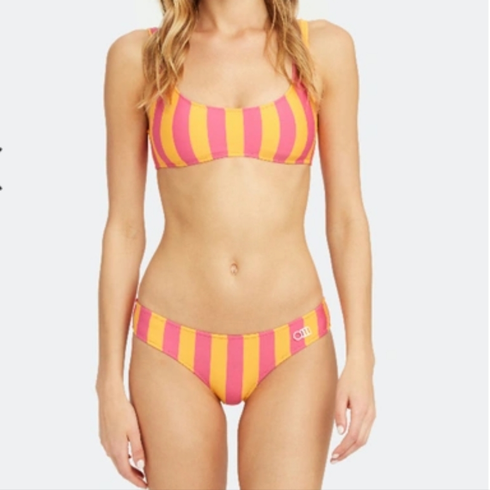 Revolve Solid & striped the elle bikini bottom in orange and pink size XS